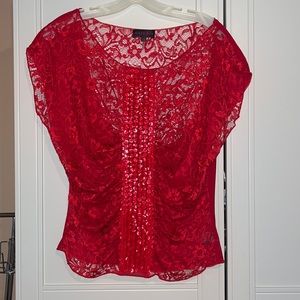 Hale Bob - Sheer and lacy blouse - small
